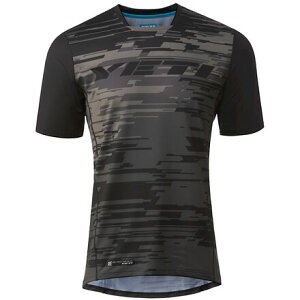 (���) �C�G�e�B�T�C�N���Y �����Y �G���f���[�� �V���[�g�X���[�u �W���[�W - �����Y Yeti Cycles men Enduro Short-Sleeve Jersey - Men's Black Splatter