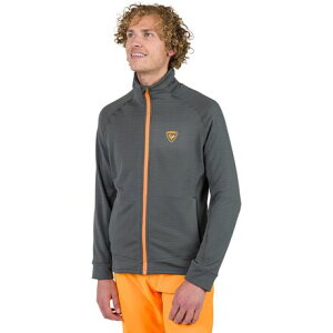 (���) ���V�j���[�� �����Y �t���[�X �t��-�W�b�v �W���P�b�g - �����Y Rossignol men Blackside Fleece Full-Zip Jacket - Men's Onyx Grey