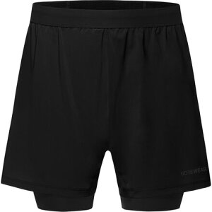 (���) �S�A�E�F�A �����Y 5�C���` 2�C��1 �V���[�g - �����Y GOREWEAR men Concurve 5in 2in1 Short - Men's Black
