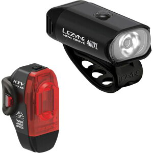 (���) ���U�C�� �~�j �h���C�u 400XL + KTV �h���C�u �v�� �v���X ���C�g �y�A Lezyne Mini Drive 400XL + KTV Drive Pro Plus Light Pair Black_Black