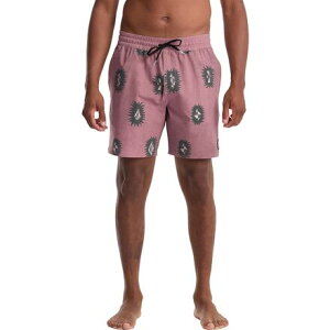 (���) �{���R�� �����Y �v�V���P �R�b�g�� 17�C���` �X�C�� �g�����N - �����Y Volcom men Psyche Cotton 17in Swim Trunk - Men's Stone Rose