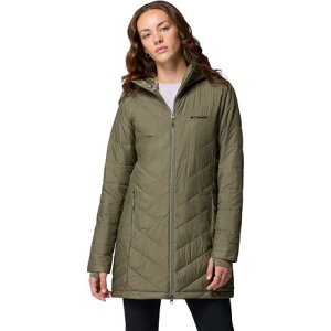 (���) �R�����r�A ���f�B�[�X �w�u�����[ �����O �t�[�f�b�g �W���P�b�g - �E�B�����Y Columbia women Heavenly Long Hooded Jacket - Women's Stone Green