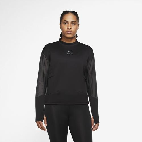 NIKE ナイキ トップスロング ファッション ブランド 取寄 最先端 レディース ドライフィット ラン クルー 価格 Dri-FIT Black DVN Nike Crew Women's Run