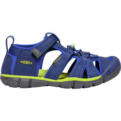 キーン ユース シーキャンプ リ シーエヌエックス サンダル KEEN KEEN Youth Seacamp II CNX Sandal Blue Depths / Chartreuse
