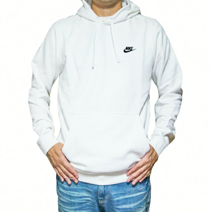 楽天市場 Nike パーカー 白 ナイキ メンズ ロゴパーカー ホワイト クラブ プルオーバー フーディ Nike Men S Nsw Club Fleece Pullover Hoodie White White Black 送料無料 ジェットラグ楽天市場店