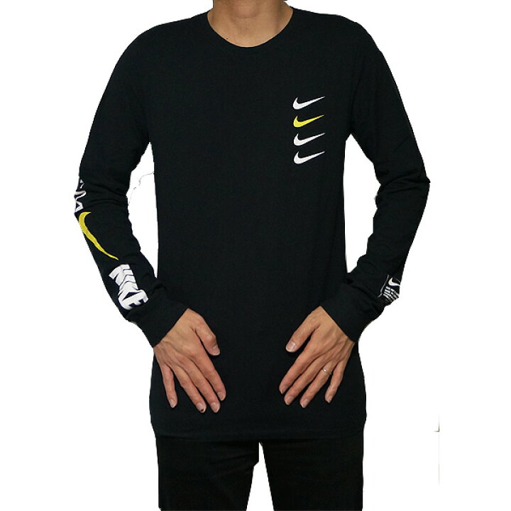 楽天市場】NIKE ナイキ 長袖Tシャツ メンズ ブラック マイクロブランド 