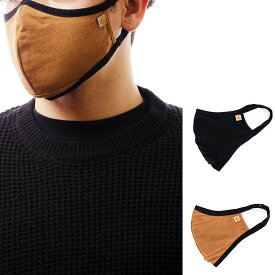 カーハート マスク メンズ レディース 洗える 布マスク ブランド フェイスマスク コットン ワークマスク カーハート 作業用 海外限定 Carhartt Cotton Blend Ear Loop Face Mask