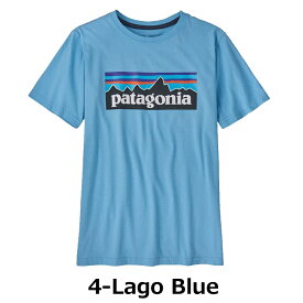 PATAGONIA パタゴニア Tシャツ キッズ 110 120 130 140 150 160cm フロントロゴ オーガニックコットン 半袖Tシャツ ロゴ 半袖 子ども服 男の子 女の子 送料無料 Patagonia Kid's P-6 LOGO T-Shirt 62153 62163