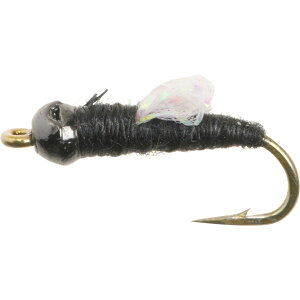 (���) �A���v�J �X�p�[�N�� �E�C���O RS2 �^���O�X�e�� �~�b�W �t���C - �_�Y�� UMPQUA Sparkle Wing RS2 Tungsten Midge Fly - Dozen Black