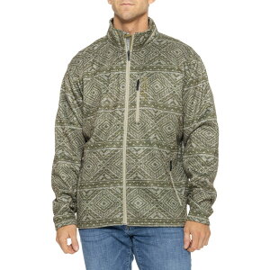 (���) �A���A�b�g �R�[���h�E�F�� �v�����g �X�E�F�b�g�V���c - �t�� �W�b�v Ariat Caldwell Print Sweatshirt - Full Zip Olive Leaf