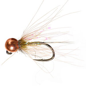 (���) �����^�i�t���C�J���p�j�[ �W�O CDC �X���b�V���[ �j���t �t���C - �_�Y�� Montana Fly Company Jig CDC Thrasher Nymph Fly - Dozen Olive