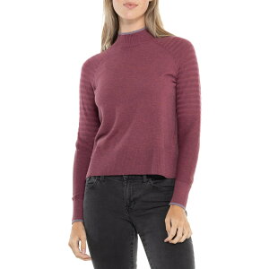 (���) �X�}�[�g�E�[�� �G�b�W�E�b�h ���b�N �l�b�N �Z�[�^�[ - �����m �E�[�� SmartWool Edgewood Mock Neck Sweater - Merino Wool Garden Pink/Eggplant
