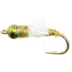 (���) �A���v�J �X�p�[�N�� �E�C���O RS2 �^���O�X�e�� �~�b�W �t���C - �_�Y�� UMPQUA Sparkle Wing Rs2 Tungsten Midge Fly - Dozen Olive