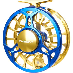 (���) �`�F�L�t���C�t�B�b�V���O �X�v���C 450 �\���g�E�H�[�^�[ �t���C ���[�� - Cheeky Fly Fishing Spray 450 Saltwater Fly Reel - 9-12wt Electric Blue/Gold