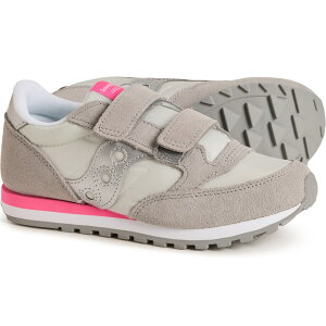 (���) �T�b�J�j�[ �{�[�C�Y �A���h �K�[���Y �t�@�b�V���� �_�u�� HL �X�j�[�J�[ - ���U�[ Saucony Boys and Girls Fashion Double HL Sneakers - Leather Grey/Silver/Pink Jazz