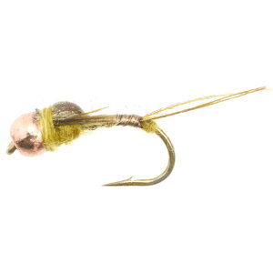 (���) �A���v�J �~�N�� ���C�t���C �R�b�p�[ �r�[�Y �j���t �t���C - �_�Y�� UMPQUA Micro Mayfly Copper Bead Nymph Fly - Dozen Olive