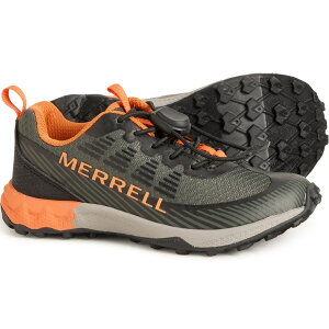 (���) ������ �{�[�C�Y �A���h �K�[���Y �A�W���e�B �s�[�N �n�C�L���O �V���[�Y Merrell Boys and Girls Agility Peak Hiking Shoes Olive/Black/Orange