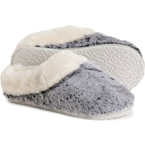 (���) ������ ���f�B�[�X �e�B�b�v �t�F�C�N-�t�@�[ �X�J�t �X���b�p Lemon women Tipped Faux-Fur Scuff Slippers (For Women) Charcoal