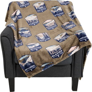 (���) �i�V���i�� �p�[�N �v�����e�b�h �x���l�b�g �v���b�V�� �X���[ �u�����P�b�g - 400 gsm, 50x70�C���` Yellow Valley National Park Printed Velvet Plush Throw Blanket - 400 gsm, 50x70�h Green