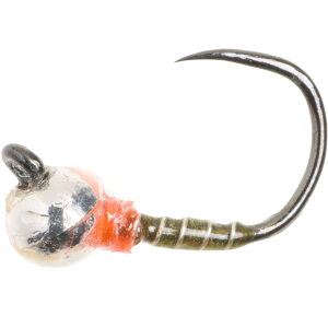 (���) �A���v�J �[�u�� �W�O �V�� �~�b�W �t���C - �_�Y�� UMPQUA Zebra Jig Thin Midge Fly - Dozen Olive