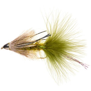 (���) ���I �R�[���w�b�h �{�E ���o�[ �o�K�[ �X�g���[�}�[ �t���C - �_�Y�� RIO Conehead Bow River Bugger Streamer Fly - Dozen Olive
