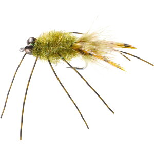 (���) �����^�i�t���C�J���p�j�[ �N���u �t���C - �n�[�t �_�Y�� Montana Fly Company Crab Rangoon Fly - Half Dozen Olive