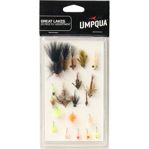 (���) �A���v�J �O���[�g ���C�N�X �f���b�N�X �t���C �Z���N�V���� �Z�b�g - 20-�s�[�X UMPQUA Great Lakes Deluxe Fly Selection Set - 20-Piece Multi