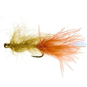 (���) �����^�i�t���C�J���p�j�[ �o�����X ���[�` �X�g���[�}�[ �t���C - �_�Y�� Montana Fly Company Rowley's Balanced Leech Streamer Fly - Dozen Olive/Burnt Orange