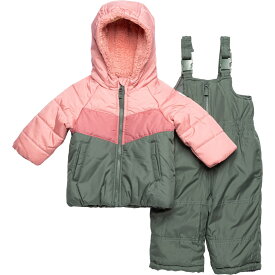 (取寄) インファント ガールズ ヘビーウェイト ジャケット アンド ビブ パンツ スノースーツ - インサレーテッド OshKosh Infant Girls Heavyweight Jacket and Bib Pants Snowsuit - Insulated Pink/Grn