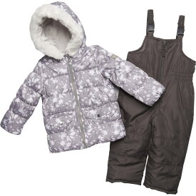 (取寄) トドラー ガールズ フローラル ジャケット アンド ビブ スノースーツ - インサレーテッド OshKosh Toddler Girls Floral Jacket and Bibs Snowsuit - Insulated Grey Floral