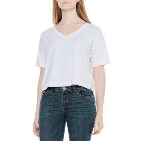 (取寄) C＆Cカリフォルニア ボクシー V-ネック クロップ T-シャツ - ショート スリーブ C&C California Boxy V-Neck Crop T-Shirt - Short Sleeve Brilliant White