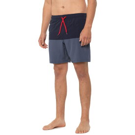 (取寄) アンダーアーマー ロゴ カラーブロック ボレー スイム ショーツ Under Armour Logo Color-Block Volley Swim Shorts Utility Blue/Midnight Navy/Red