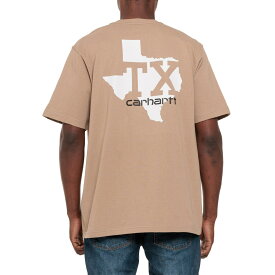 (取寄) カーハート リラックスド-フィット フィット ヘビーウェイト テキサス グラフィック T-シャツ - ショート スリーブ Carhartt 105619 Relaxed Fit Heavyweight Texas Graphic T-Shirt - Short Sleeve Desert