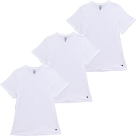 (取寄) ラッキーブランド コットンブレンド アンダーシャツ - 3-パック, ショート スリーブ Lucky Brand Cotton-Blend Undershirts - 3-Pack, Short Sleeve White