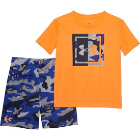 (取寄) アンダーアーマー トドラー ボーイズ ウッドランド カモ T-シャツ アンド ショート セット - ショート スリーブ Under Armour Toddler Boys Woodland Camo T-Shirt and Short Set - Short Sleeve Orange Blast