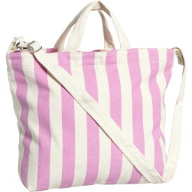 (取寄) バグー レディース ホリゾンタル ジップ ダック トート バッグ Baggu women Horizontal Zip Duck Tote Bag (For Women) Pink Awning Stripe