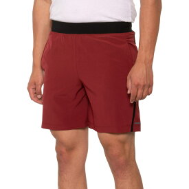 (取寄) アシックス リップストップ ニット トレーニング ショーツ - 7インチ ASICS Ripstop Knit Training Shorts - 7” Red Stone