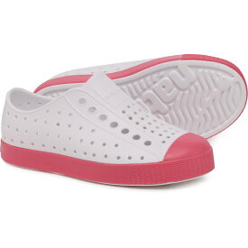 (取寄) ネイティブ ガールズ ジェファーソン シューズ - スリップ-オンズ NATIVE Girls Jefferson Shoes - Slip-Ons Shell White/Dazzle Pink