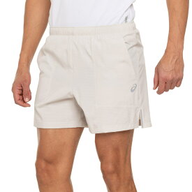 (取寄) アシックス リップストップ ランニング ショーツ - 5インチ, ビルト-イン ブリーフ ASICS Ripstop Running Shorts - 5”, Built-In Briefs Light Khaki