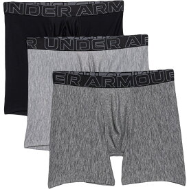 (取寄) アンダーアーマー ボクサージョック パフォーマンス-テック ボクサー ブリーフ - 3-パック Under Armour Boxerjock Performance-Tech Boxer Briefs - 3-Pack Steel/Castlerock Heather/Black