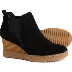(���) �\�t�g ���f�B�[�X �\�t�g �E�F�b�W �u�[�e�B - �X�G�[�h Sofft women Samaya Wedge Booties - Suede (For Women) Black Suede