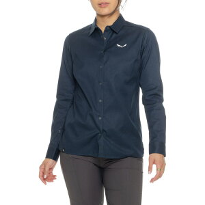 (���) �T���� ���f�B�[�X �T���� �t�F�[���Y �w���v �V���c - �����O �X���[�u Salewa women Fanes Hemp Shirt - Long Sleeve Navy Blazer