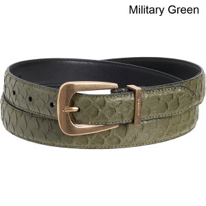 (���) ���f�B�[�X �I�[�� �Z�C���c 25 �E�� �X�l�[�N �x���g - ���U�[ All Saints women 25 mm Feather-Edge Snake Belt - Leather Military Green