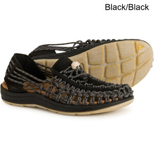 (���) �L�[�� ���f�B�[�X �L�[�� ���j�[�N �� �n�[�x�X�g �T���_�� Keen women Uneek II Harvest Sandals (For Women) Black/Black