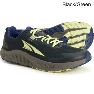 (���) �A���g�� �����Y �A���g�� �A�E�g���[�h 3 �g���C�� �����j���O �V���[�Y Altra men Outroad 3 Trail Running Shoes (For Men) Black/Green