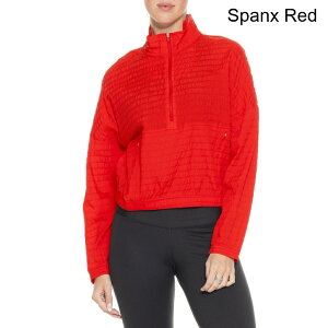 (���) �X�p���N�X ���f�B�[�X �X�p���N�X �A�N�e�B�u ���� �W���P�b�g - �W�b�v �l�b�N Spanx women Active Run Jacket - Zip Neck Spanx Red
