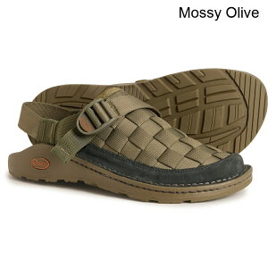 (���) �`���R �����Y �`���R �L���j�I�� �E�[�u�� �N���b�O�X Chaco men Canyon Woven Clogs (For Men) Mossy Olive