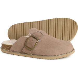 (���) �N�b�V�����l�A ���f�B�[�X �t�H�[ �t�@�[-���C���h �N���b�O�X - �X�G�[�h Cushionaire women Blain Faux Fur-Lined Clogs - Suede (For Women) Taupe