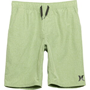 (���) �n�[���[ �L�b�Y �n�[���[ �r�b�O �{�[�C�Y �E�[�u�� �n�C�u���b�g �V���[�c Hurley kids Big Boys Woven Hybrid Shorts Palm Green