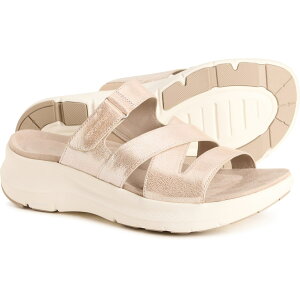 (���) ���b�N�|�[�g ���f�B�[�X ���b�N�|�[�g �E�F�b�W �T���_�� - ���U�[ Rockport women Qwyn truTECH Wedge Sandals - Leather (For Women) Silver